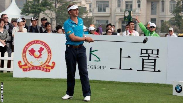 Joost Luiten tees off before pulling out of BMW Masters