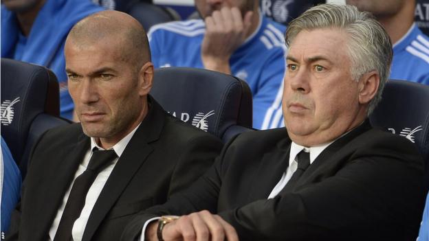 Real Madrid duo Zinedine Zidane and Carlo Ancelotti struggled against Barcelona