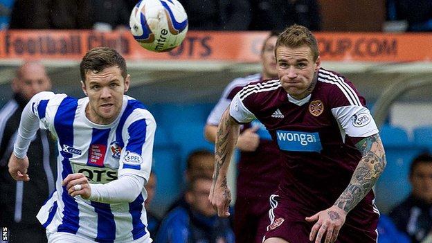 Ryan Stevenson was injured in the 2-0 loss at Rugby Park