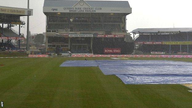 Rain at the Queen's Park Oval, Trinidad