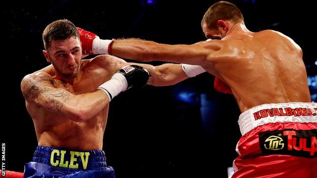 Nathan Cleverly during his loss to Sergey Kovalev