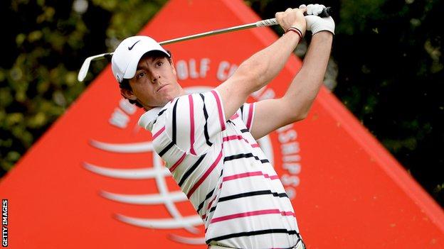 Rory McIlroy at the World Golf Championships event in Shanghai