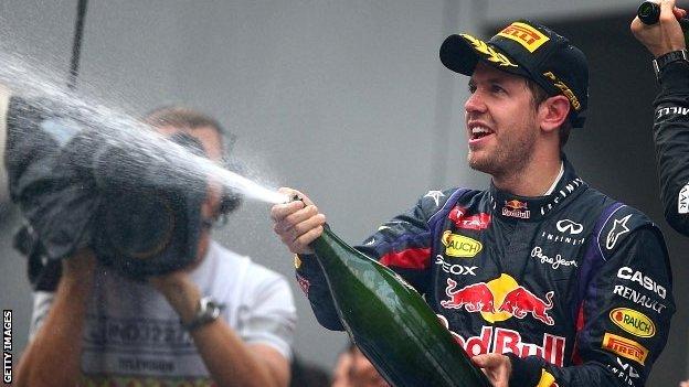 Sebastian Vettel at the Indian Grand Prix