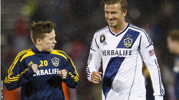 Brooklyn and David Beckham