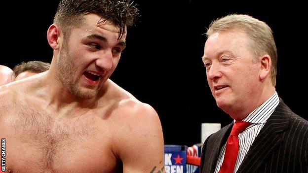 Nathan Cleverly with Frank Warren