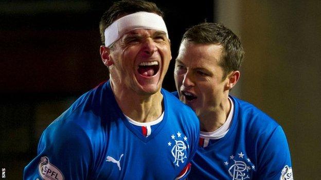 Lee McCulloch and Jon Daly celebrate