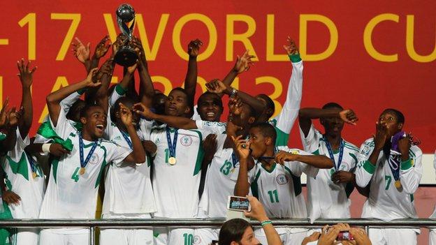 Nigeria celebrate winning the Under-17 World Cup