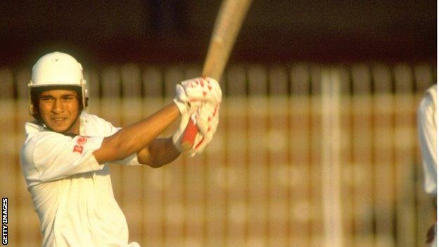 Sachin Tendulkar made his Test debut for India against Pakistan, aged 16, in 1989
