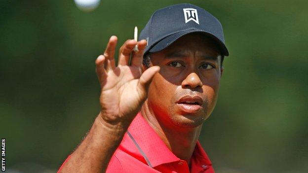 Tiger Woods suffered a two-stroke penalty at the BMW Championships in September