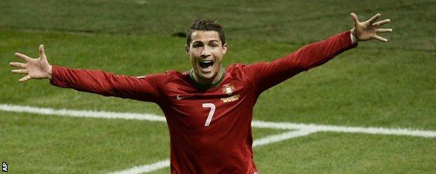 Cristiano Ronaldo In the new jersey for Portugal's national football team  World Cup 2014