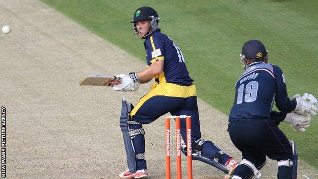 Mark Wallace in T20 action for Glamorgan