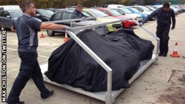 Max Chilton's car returns from Brazil