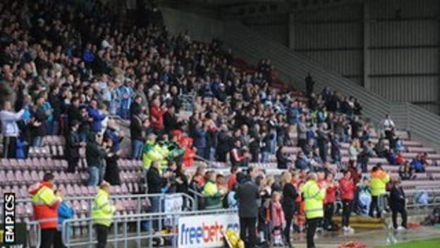 The Coventry City faithful at their adopted home