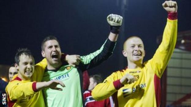 Scott Chaplain, Neil Parry and Barry Russell celebrate