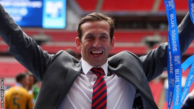 Newport County manager Justin Edinburgh.