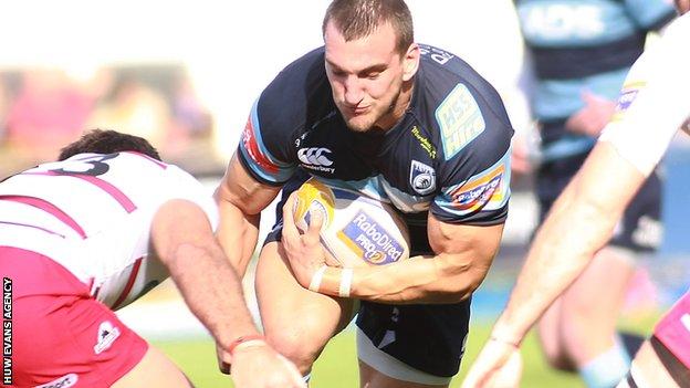 Sam Warburton in action for Cardiff Blues