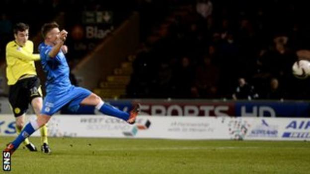 Sean Kelly thumps in his first senior goal for St Mirren