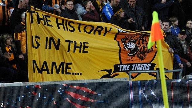Hull City fans protest against name change