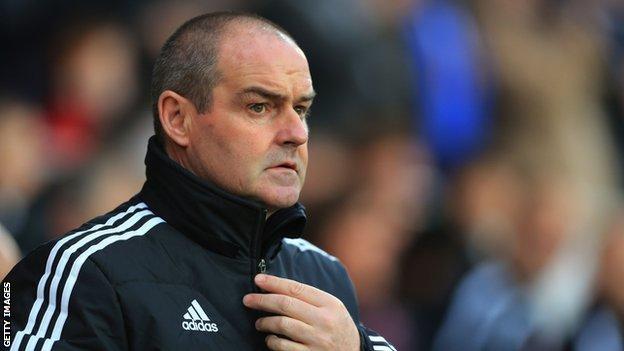 Steve Clarke watches West Brom lose to Cardiff