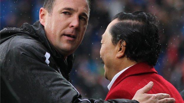 Malky Mackay and Vincent Tan