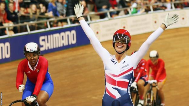 Becky James won four medals at the World Track Cycling Championships in Belarus, including sprint and keirin gold medals.