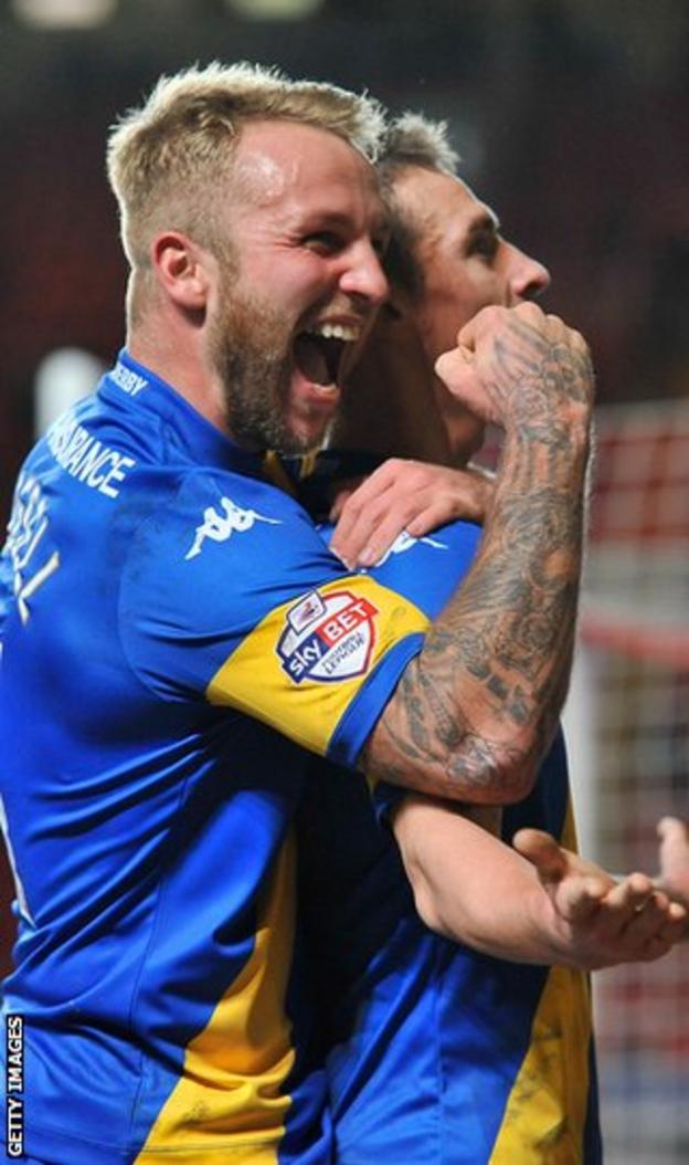 Johnny Russell celebrates with Derby