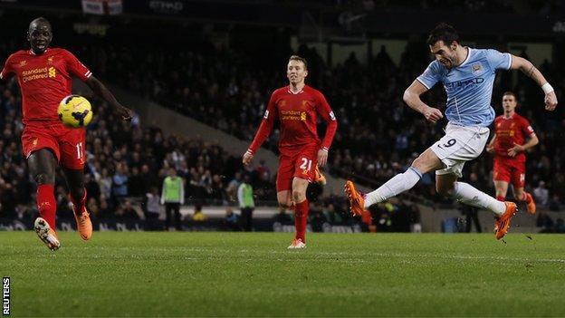 Manchester City v Liverpool - Alvaro Negredo