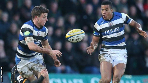 England new boys George Ford and Anthony Watson of Bath