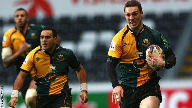 George North scores for Northampton