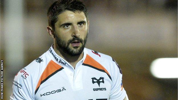 Ospreys scrum-half Tito Tebaldi