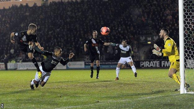 Ben Williamson scores Port Vale's second goal