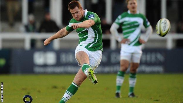 Newcastle Falcons fly-half Rory Clegg