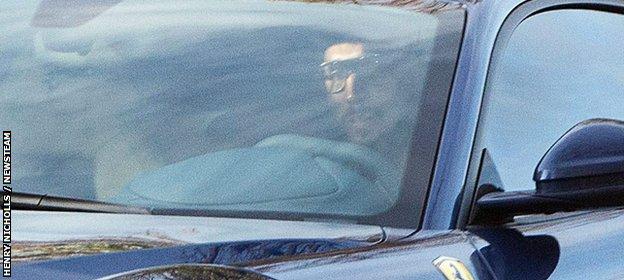 Anelka leaves the West Brom training ground on Tuesday