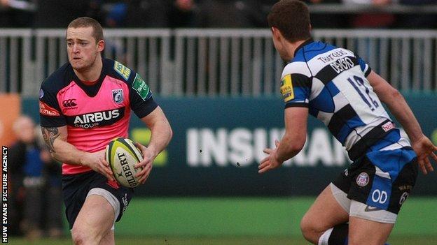 Owen Williams in action for Cardiff Blues