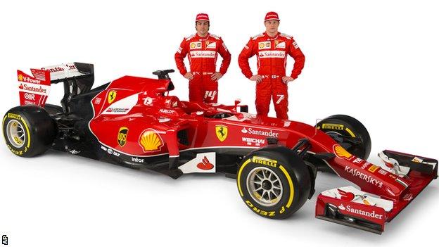 Ferrari drivers Fernando Alonso, left, and Kimi Raikkonen