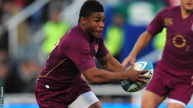 Kyle Eastmond in action for England