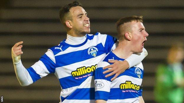 Archie Campbell (right) equalised for Morton