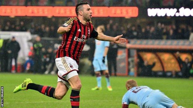 AC Milan's French defender Adil Rami