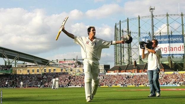 Kevin Pietersen as England win the Ashes at the Oval