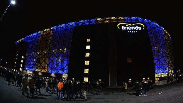 AIK's home stadium, Friends Arena in Solnar