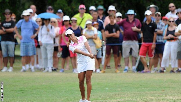 Cheyenne Woods wins the first professional title of her career by winning the Australian Ladies Masters