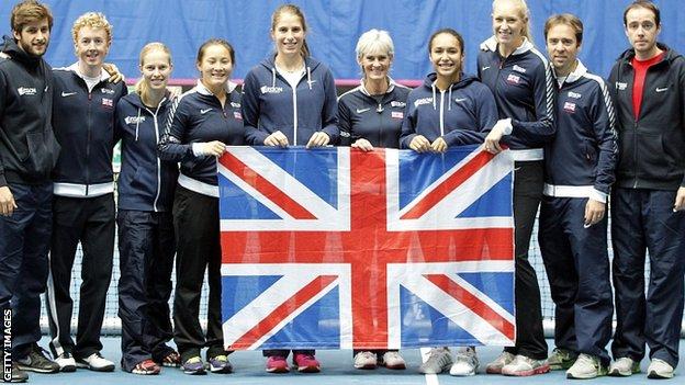 Great Britain's Fed Cup squad