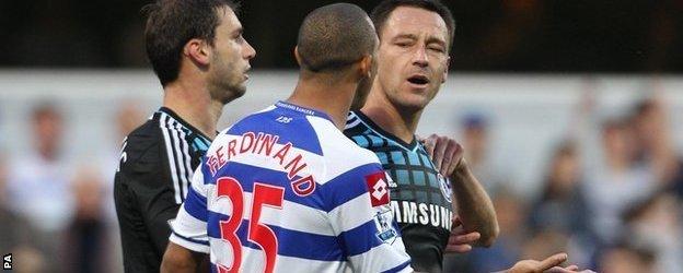 Anton Ferdinand (centre) and John Terry (right)