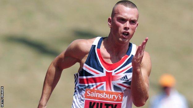 Great Britain sprinter Richard Kilty