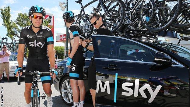 Team Sky Borrow From Rivals In France After 16 Bikes Stolen Bbc Sport