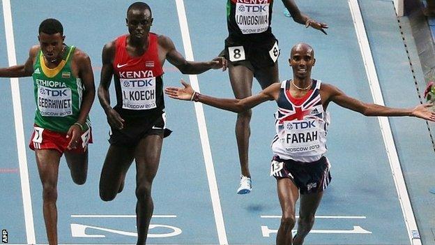 Mo Farah wins in Moscow