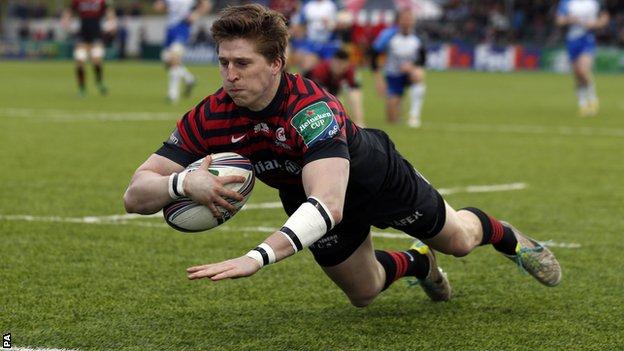 David Strettle makes his 100th appearance for Saracens