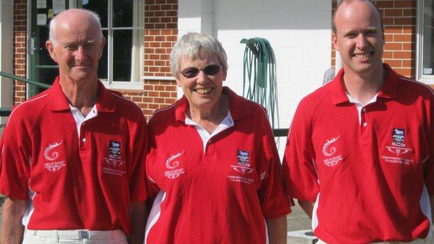 Gerald (left), Shirley and Michael Reive will compete in Glasgow this summer.