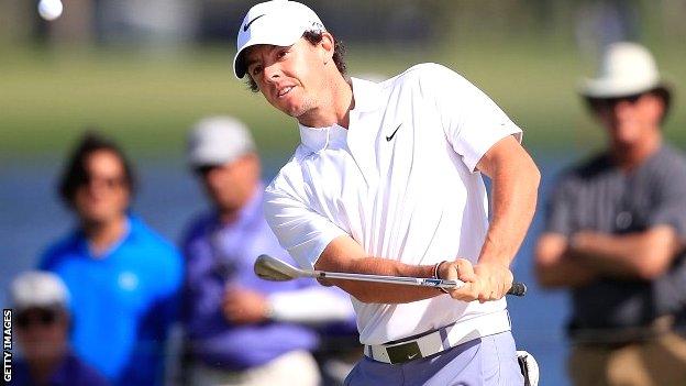 Rory McIlroy in action at Doral on Friday