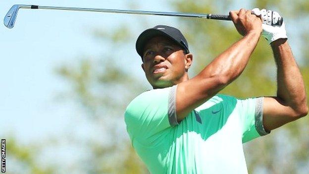 Tiger Woods in third-round action at the WGC-Cadillac Championship at Doral